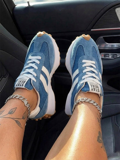 Classic Contrast Platform Sneakers