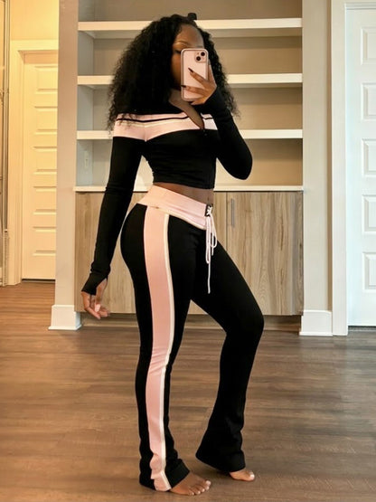 Contrast Three-Piece Jet Set