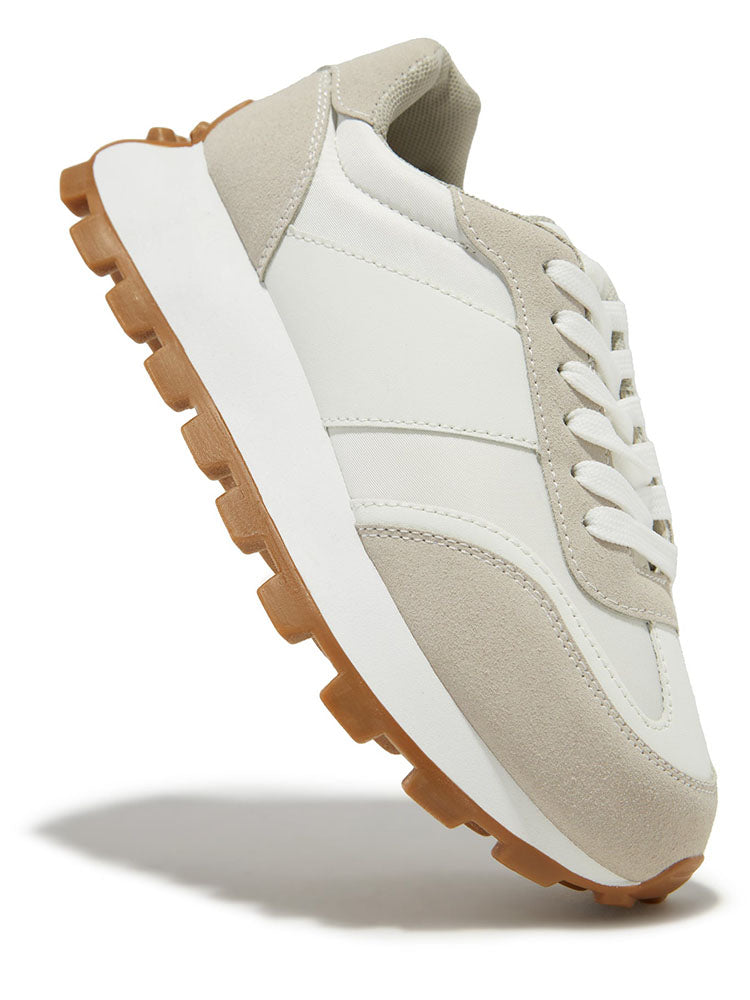 Chunky Sole Lace-up Sneakers - ECHOINE