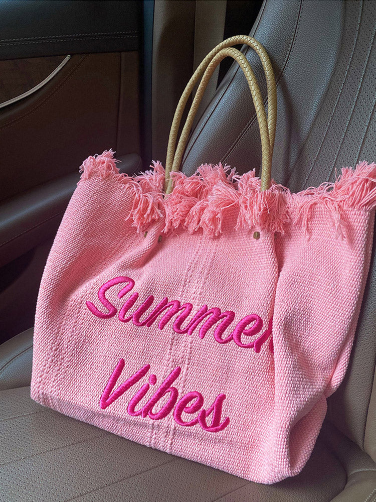 Summer Vibe Tassel Tote Bag - ECHOINE