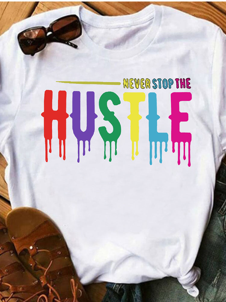 Never Stop The Hustle Tee - ECHOINE