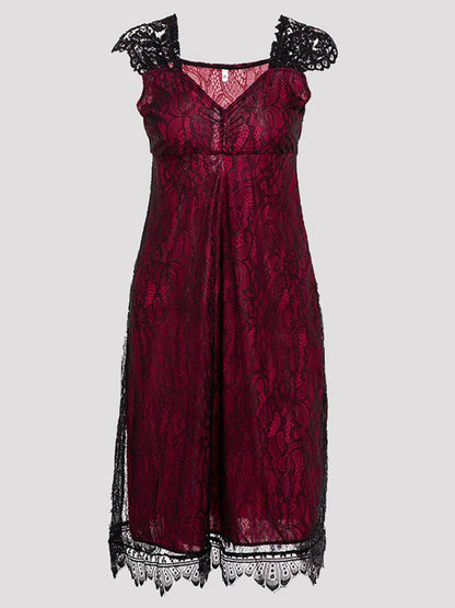 Elegant Lace Nightwear Dress - ECHOINE