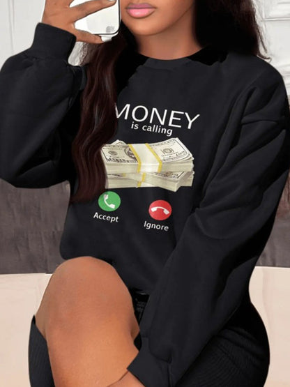 Money Is Calling Sweatshirt - ECHOINE