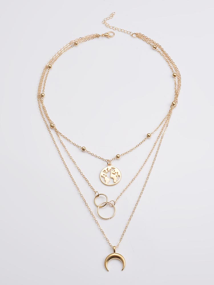 Moon Layered Necklace - ECHOINE