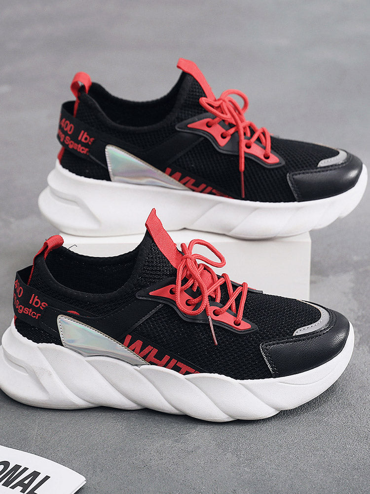 Mesh Lace-up Breathable Sneakers - ECHOINE