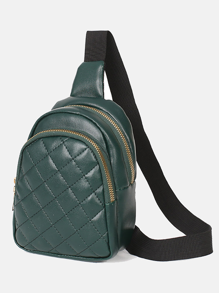 Quilted Sling Crossbody Bag - ECHOINE