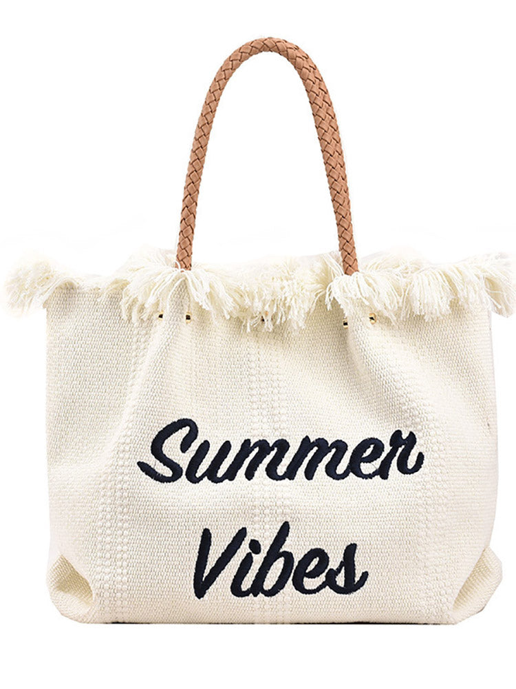 Summer Vibe Tassel Tote Bag - ECHOINE
