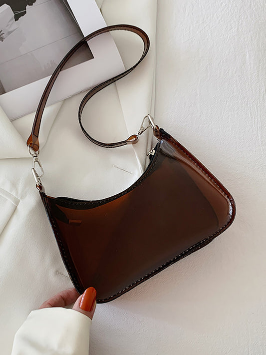Clear Solid Color Shoulder Bag - ECHOINE