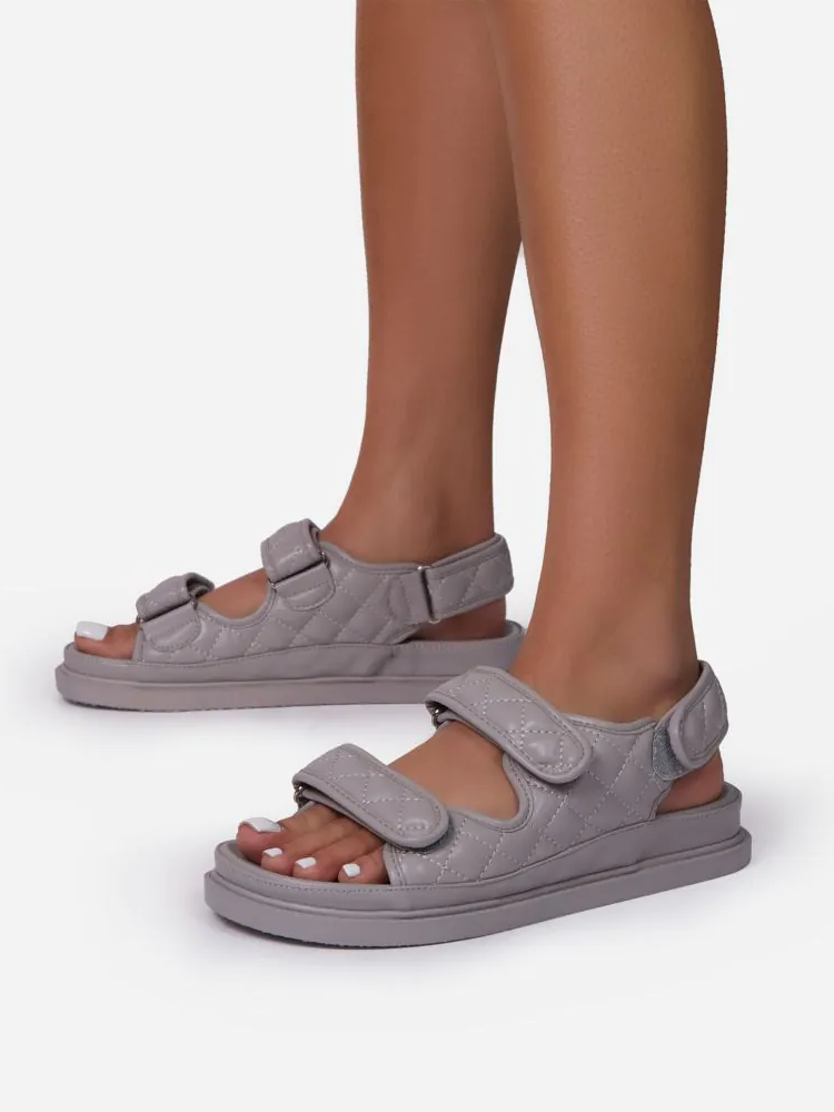 PU Double Velcro Sandals - ECHOINE