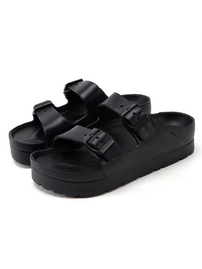 Double Buckle Sandals - ECHOINE