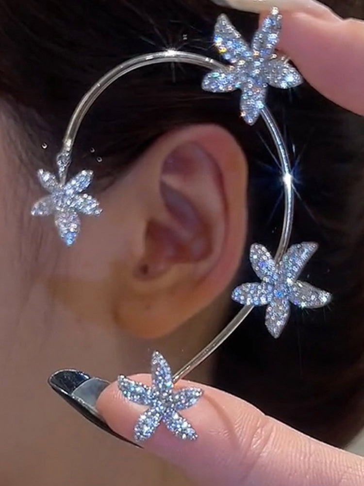 Sparkling Ear Cuff Stud Earrings - ECHOINE