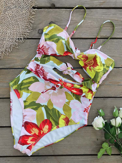 Floral Printed Swimsuit & Cover Up - ECHOINE