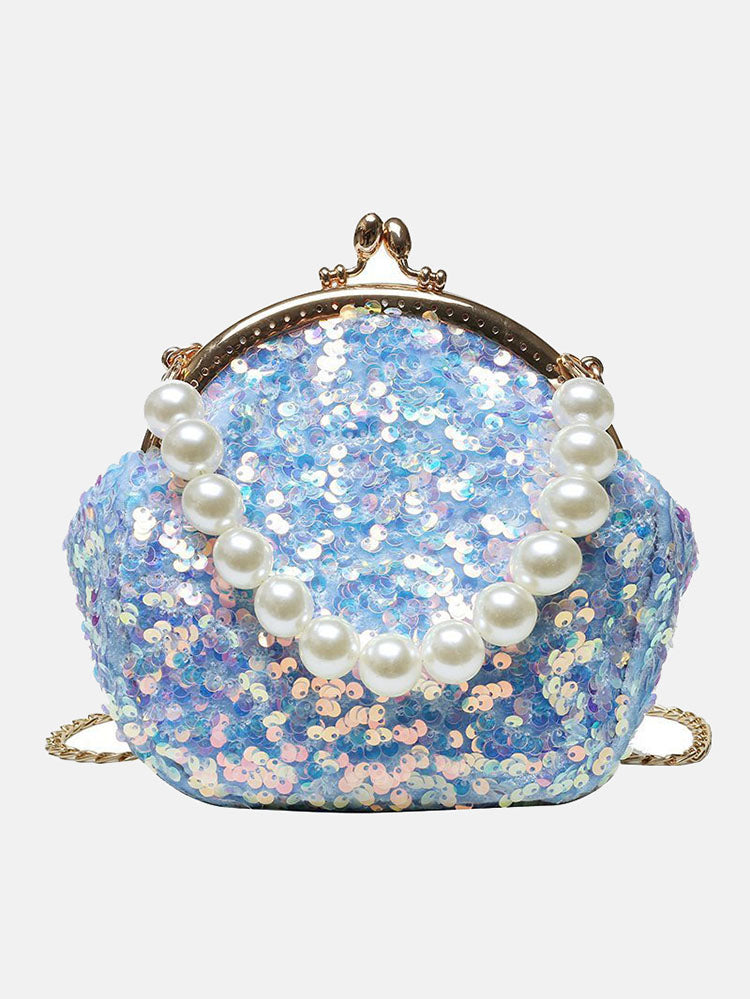 Sequin Pearl Evening Mini Bag - ECHOINE