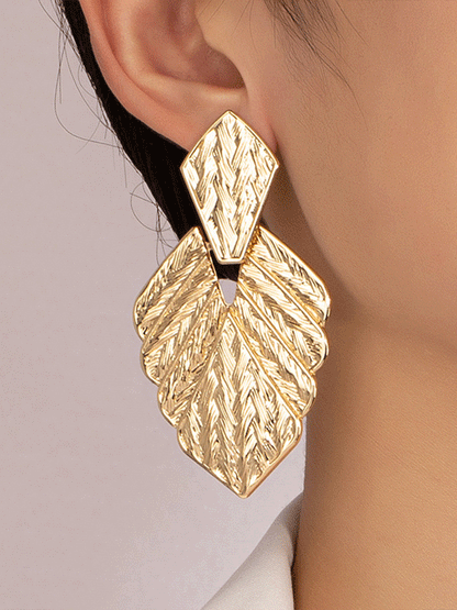 Metal Leaf Earrings - ECHOINE