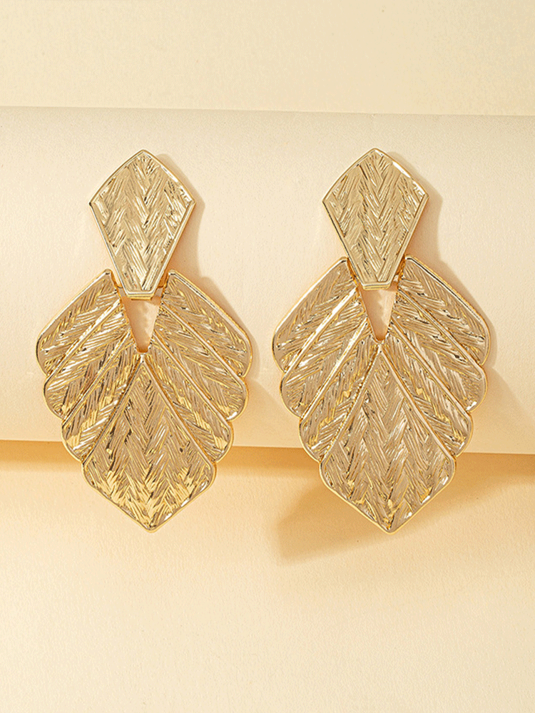 Metal Leaf Earrings - ECHOINE