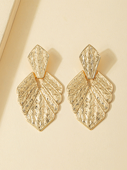 Metal Leaf Earrings - ECHOINE