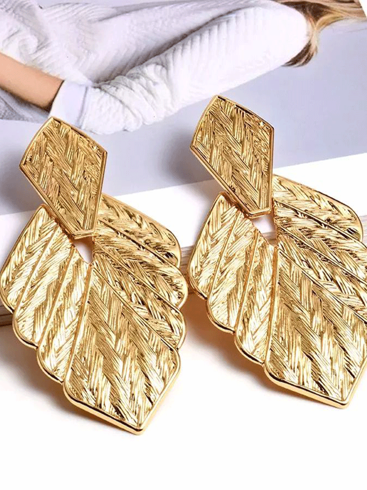 Metal Leaf Earrings - ECHOINE