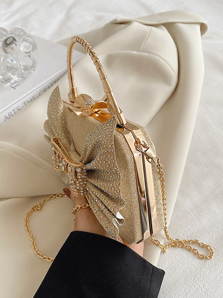 Bow Sequine Party Handbag - ECHOINE