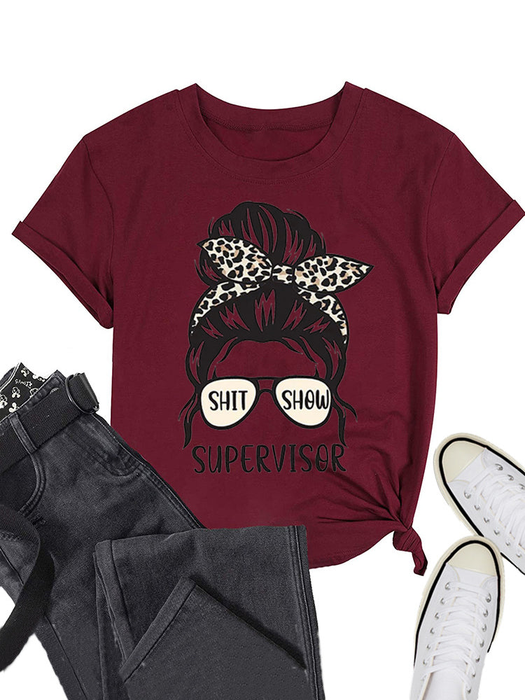 Cute Girl Print T-Shirt - ECHOINE