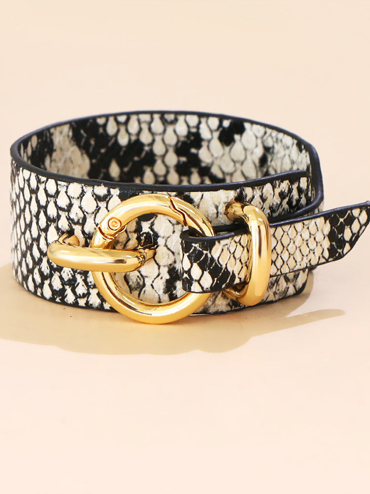 Snakeskin Leopard Leather Bracelet - ECHOINE