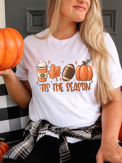 Halloween Pumpkin Letter Tee - ECHOINE