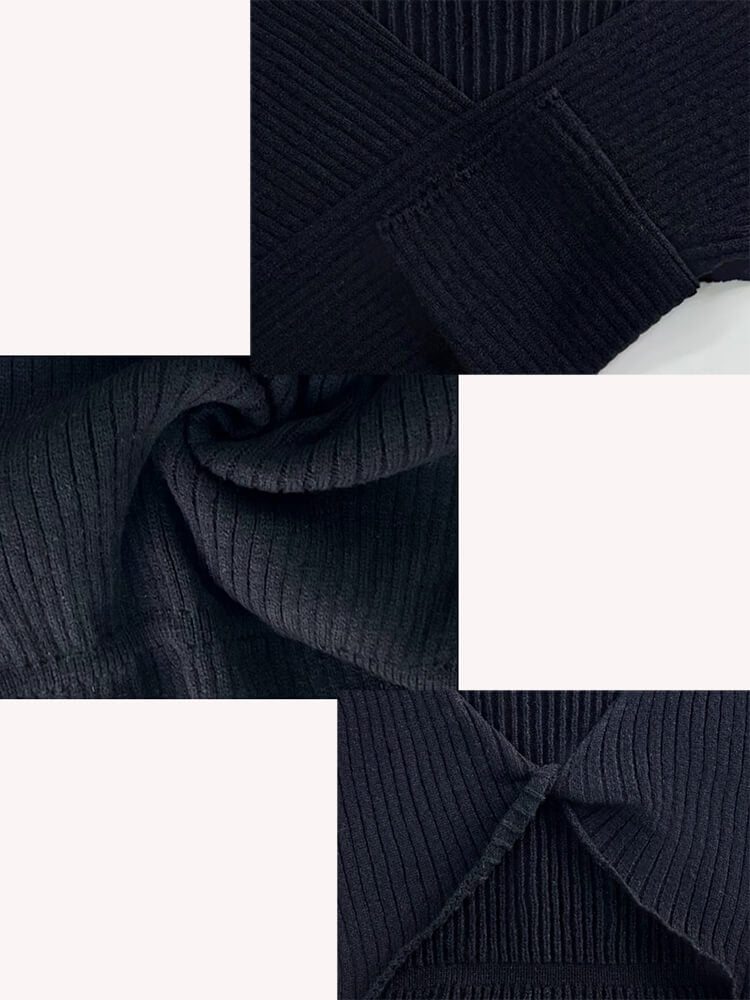Knit Cut Out Sweater Dress & Cardigan Set - ECHOINE