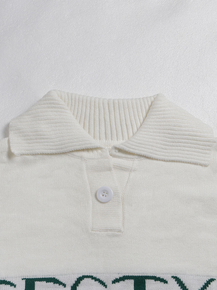 Letter Solid Color Sweater Dress - ECHOINE