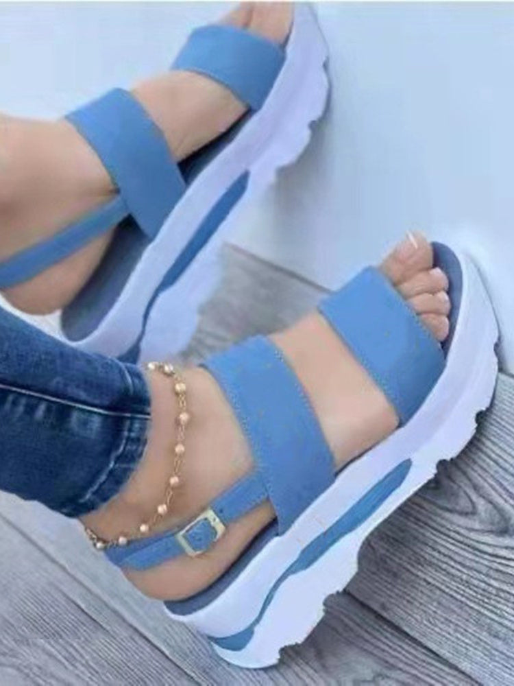 Peep Toe Platform Sandals With Heels - ECHOINE