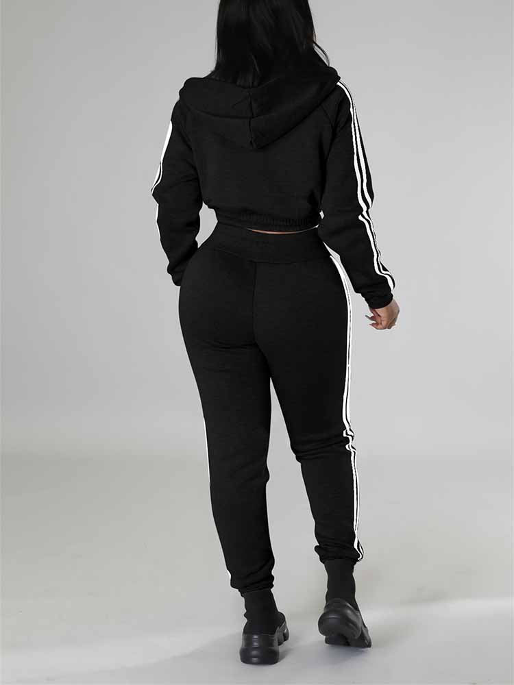 Casual Hooded Tracksuit Set - ECHOINE