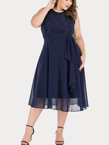 Lace Sleeveless Cocktail Dress - ECHOINE
