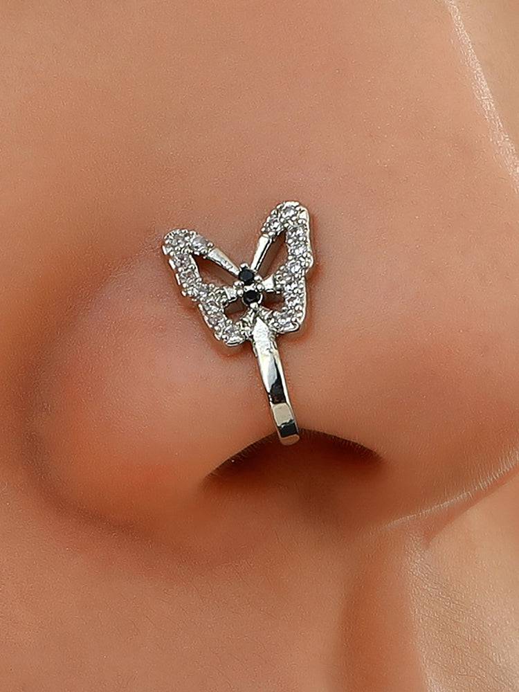 U-shaped Butterfly Nose Ring - ECHOINE