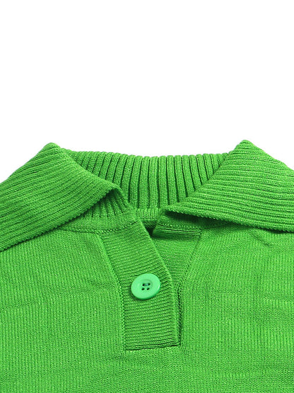 Letter Solid Color Sweater Dress - ECHOINE