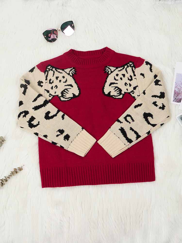 Leopard Knit Sweaters - ECHOINE