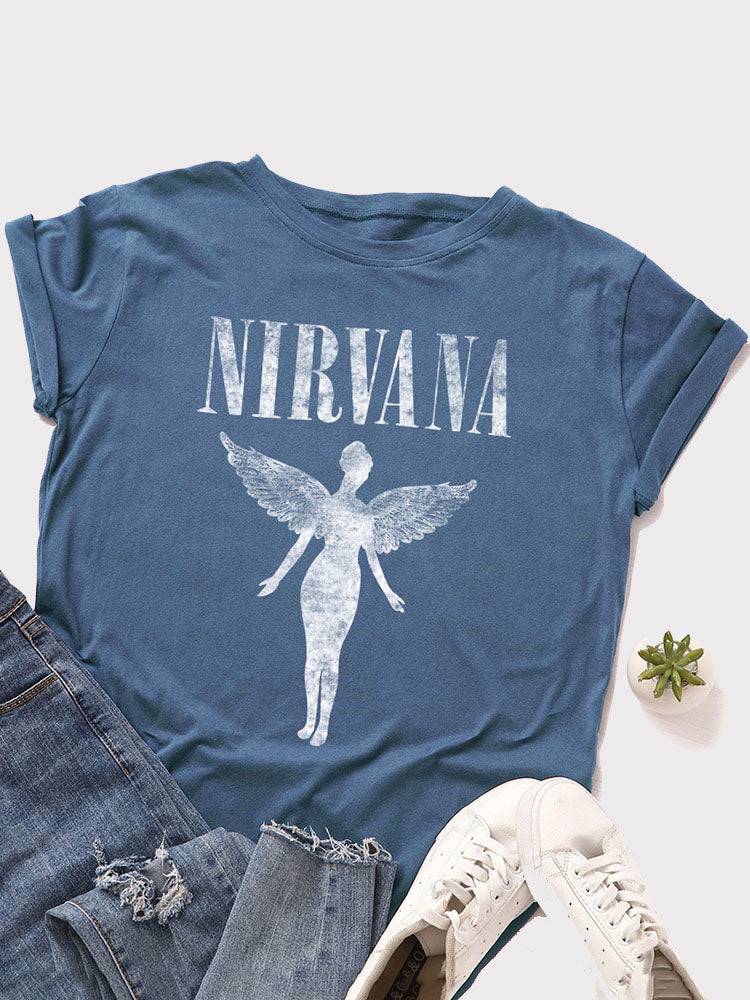 Nirvana Wings Cotton Tee - ECHOINE