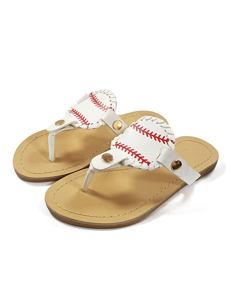 Baseball Flip-Flop Sandals - ECHOINE