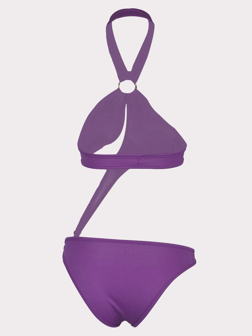 Cut Out Ring Linked One Piece Swimsuit - ECHOINE