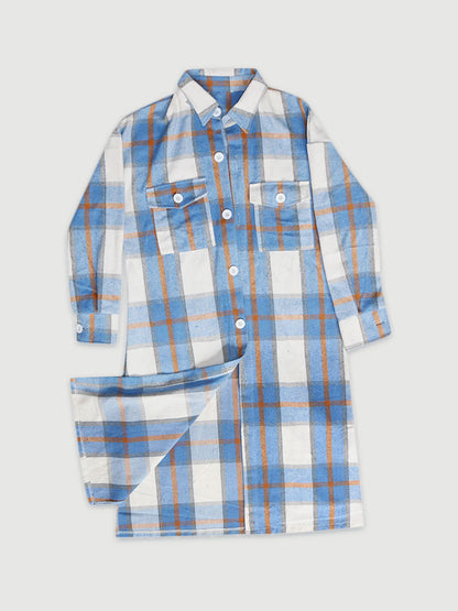 Plaid Button Down Cotton Cardigan - ECHOINE