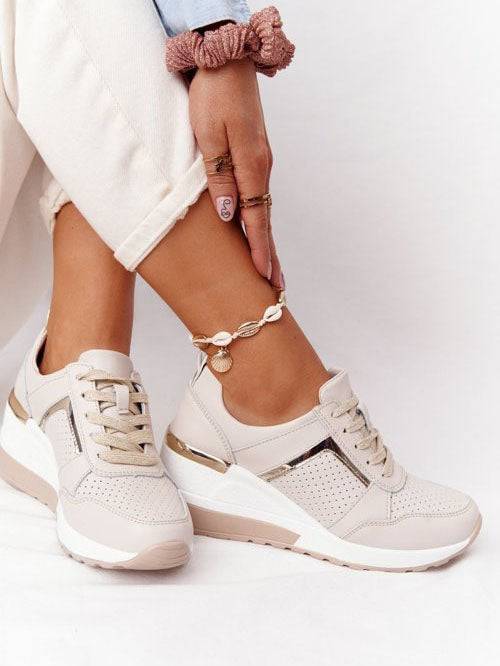 Lace Up Breathable Sneakers - ECHOINE