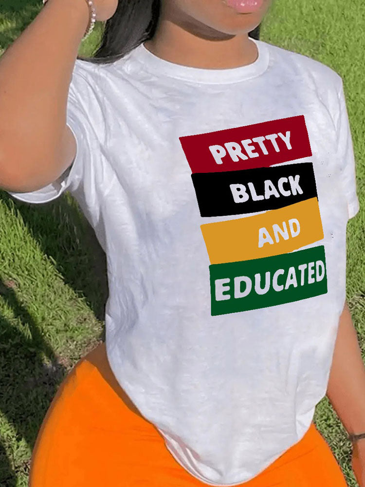Pretty Black Educated Tee - ECHOINE