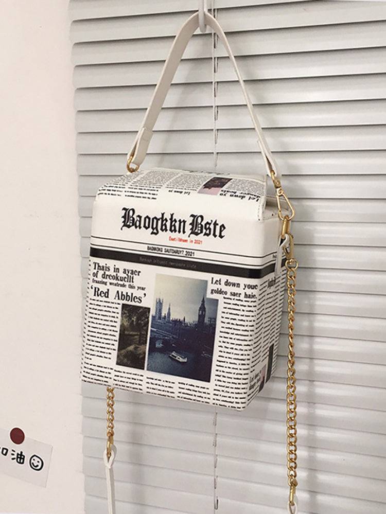 Newspaper News Box Bag - ECHOINE