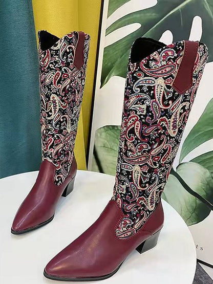PU Leather Heel Boots - ECHOINE