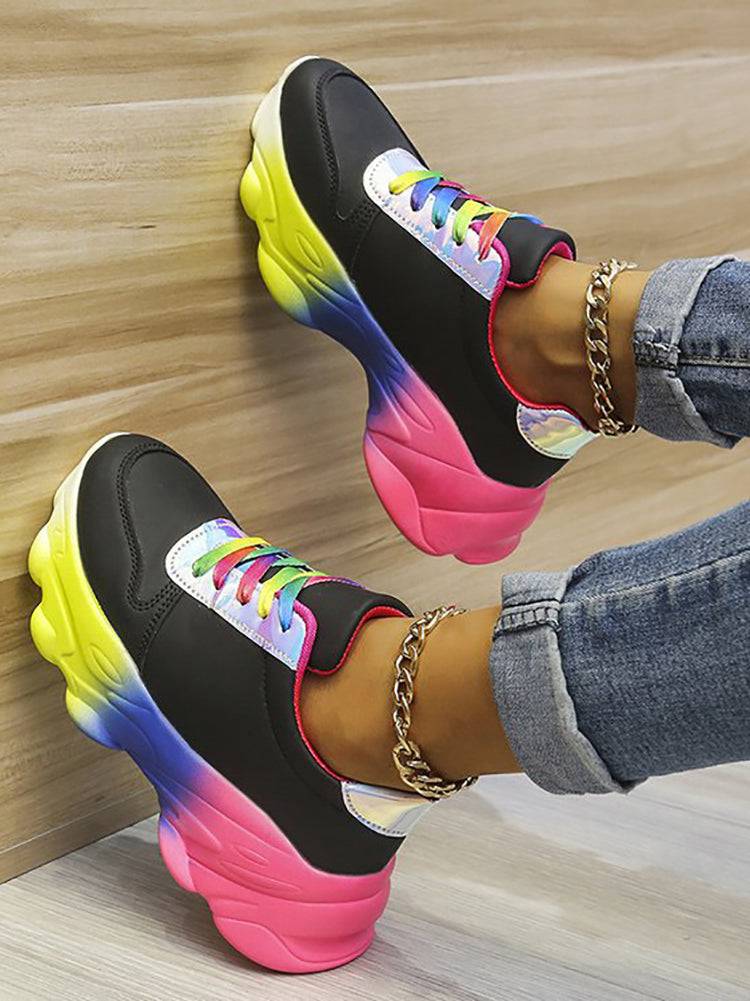 Multicolored Platform Sneakers - ECHOINE