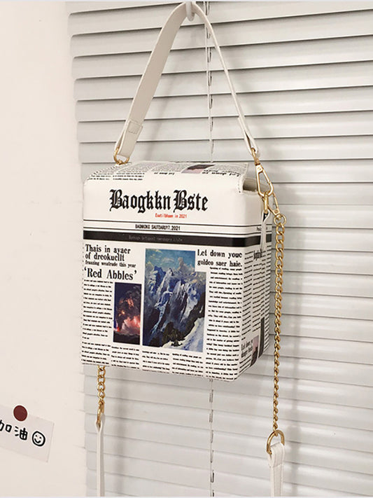 Newspaper News Box Bag - ECHOINE