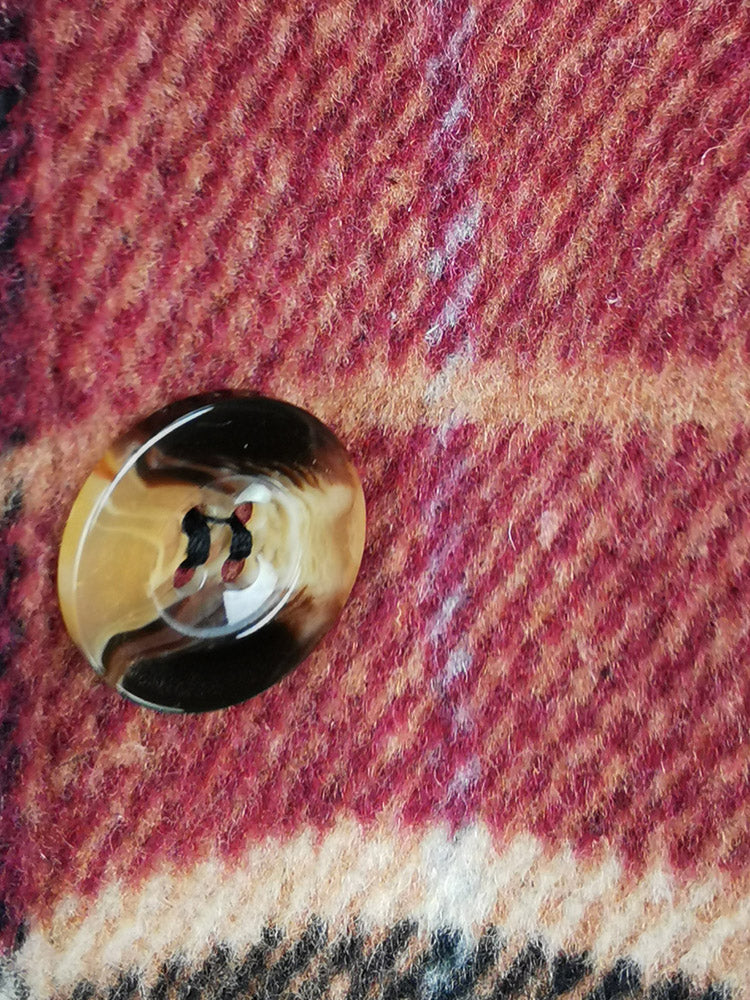 Tweed Flannel Plaid Cardigan - ECHOINE