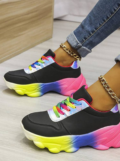 Multicolored Platform Sneakers - ECHOINE
