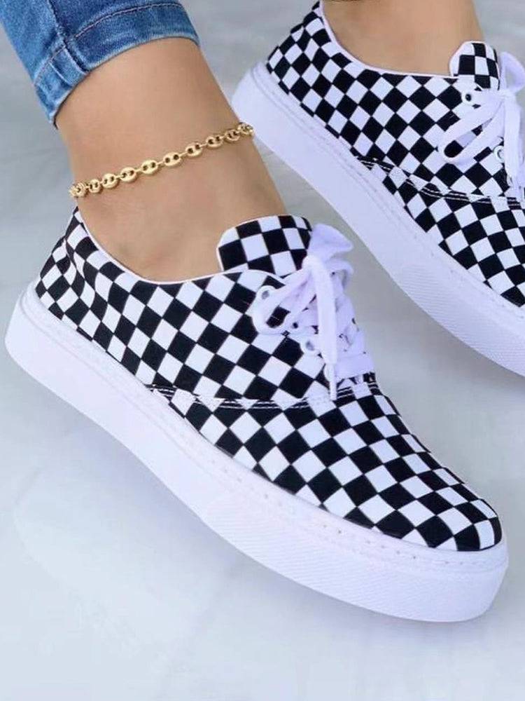 Lace Up Casual Sneakers - ECHOINE