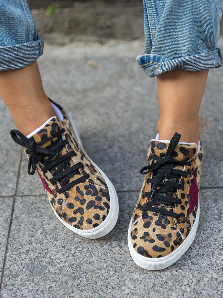 Star Leopard Casual Sneaker - ECHOINE