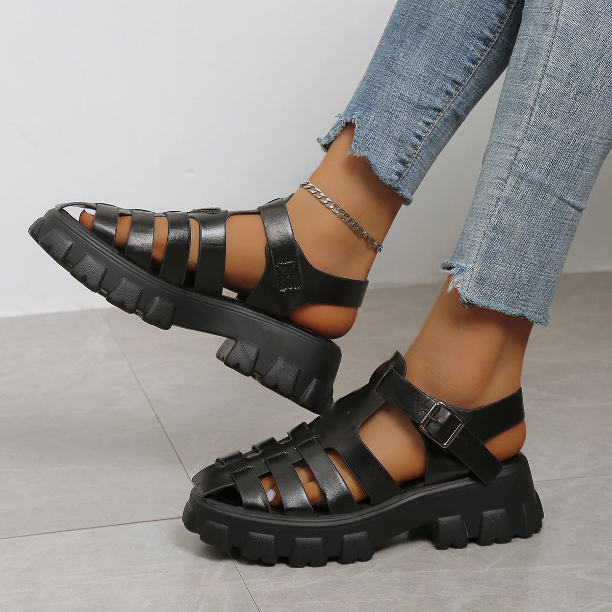 Hollow Out Wedge Sandals - ECHOINE