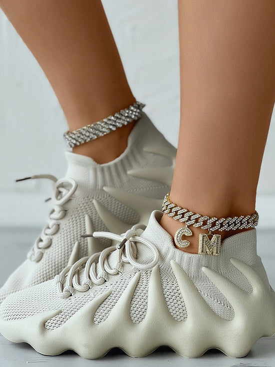 Threaded Pear Karter Breathable Lace-up Sneakers