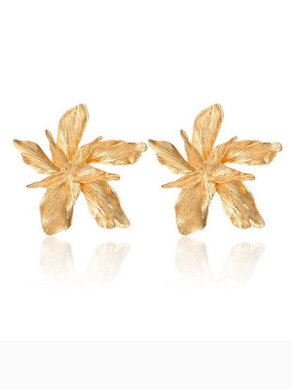 Gold Flower Drop Dangle Earring - ECHOINE